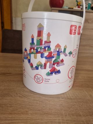 Bloques de construcción de madera 100 piezas