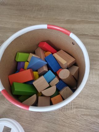 Bloques de construcción de madera 100 piezas