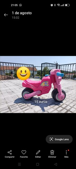 Moto infantil sin pedales