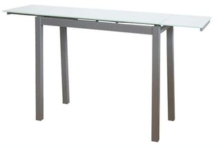 Mesa Cocina Cristal Extensible Gris