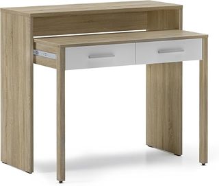 Escritorio extensible estilo nórdico en roble