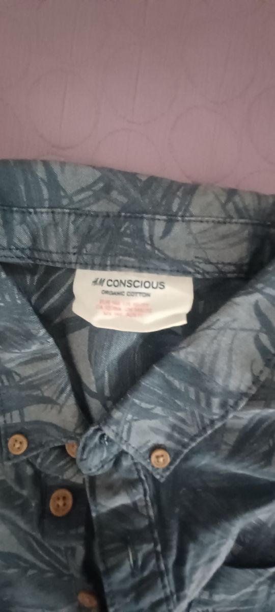 Camisa niño manga corta, talla 10-11 años, 146 cm