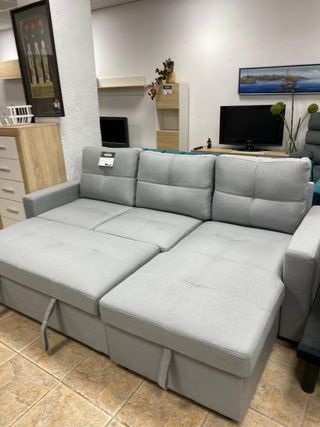 Ideal Sofá cama gris de tela