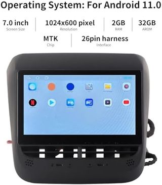 Schermo posteriore Tesla Model 3 Y, 7" 2+32GB