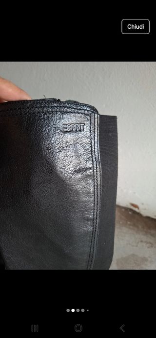 Stivali in pelle Esprit neri