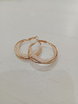 Pendientes Aro Oro Zirconia