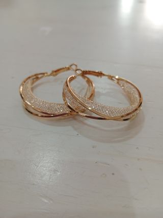 Pendientes Aro Oro Zirconia