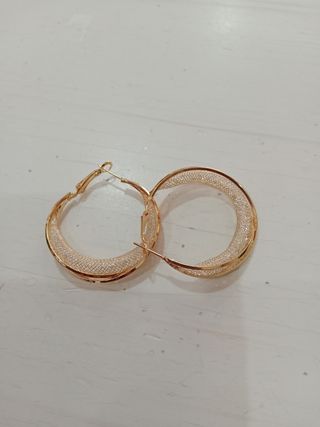 Pendientes Aro Oro Zirconia