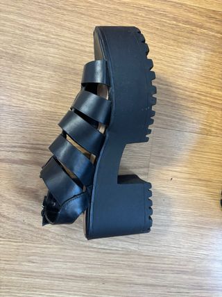 Sandalias Cangrejeras Plataforma Negra