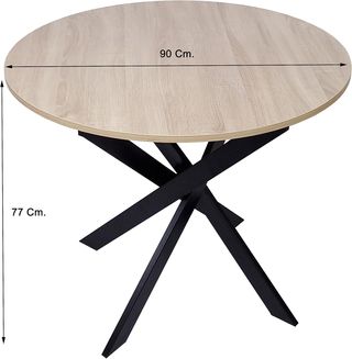 Mesa de diseño redonda estilo industrial