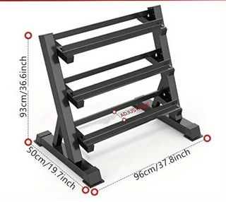 Soporte para mancuernas tres niveles ajustable