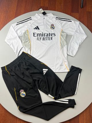 Conjunto Adidas Real Madrid Blanco y Negro