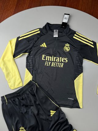 Conjunto Adidas Real Madrid Blanco y Negro