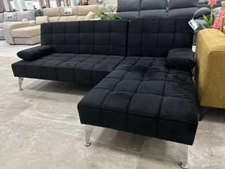 Sofá Cama Chaise Longue Negro