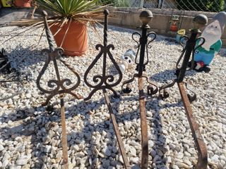 Morillos de forja para chimenea