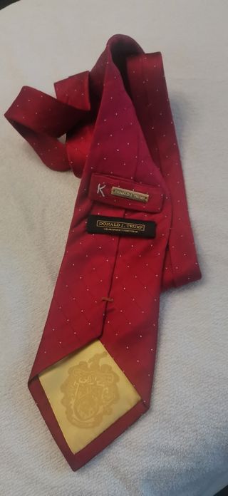Corbata Ronald Trump Roja Lunares
