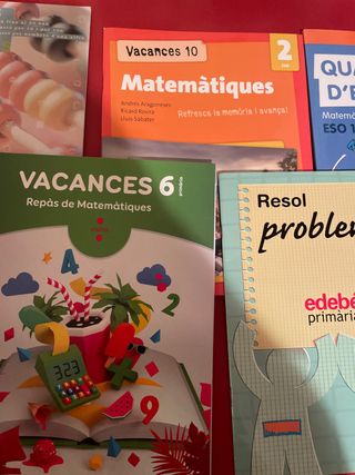 lote de 7 libros de repaso de mates de primariaESO