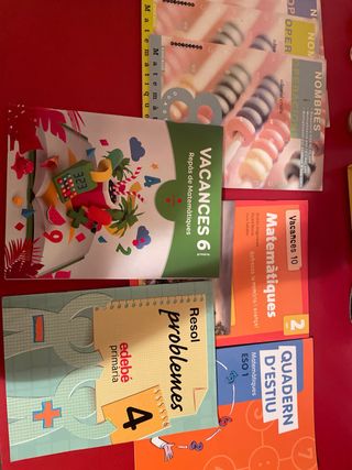 lote de 7 libros de repaso de mates de primariaESO