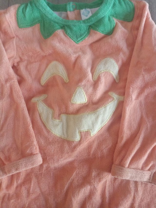 Pijama bebé disfraz calabaza Halloween 18M