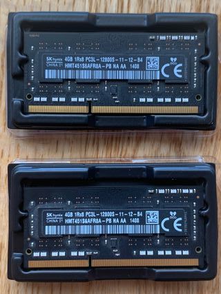 2x SK hynix 4GB DDR3L PC3L-12800S SODIMM