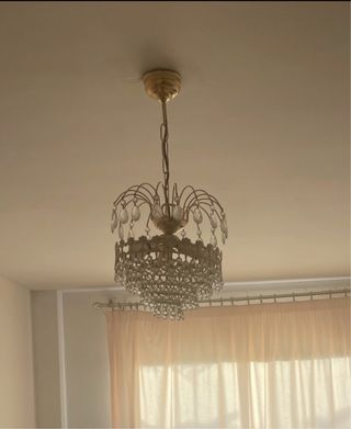 Lámpara de cristal dorada para habitación