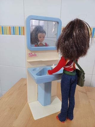 Lavabo Vintage de la muñeca Sindy Pedigree