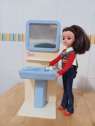 Lavabo Vintage de la muñeca Sindy Pedigree