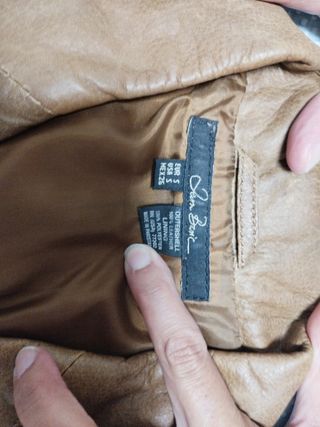 Chaqueta de cuero Zara Marrón