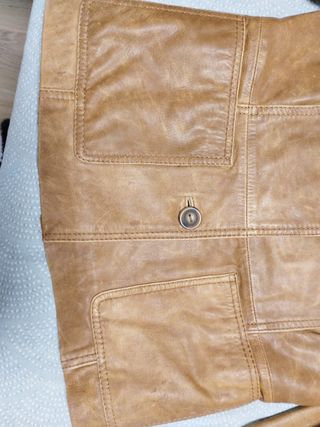 Chaqueta de cuero Zara Marrón