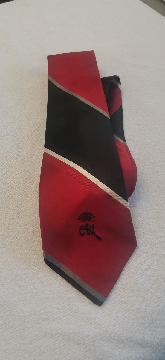 Corbata de Seda Roja y Negra