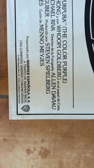 Póster Original El Color Púrpura Steven Spielberg