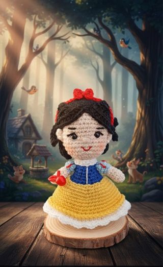 Muñeca Amigurumi Blancanieves
