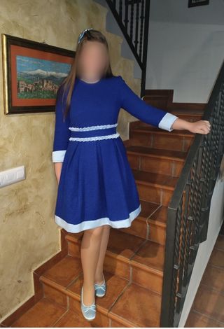 ELEGANTE VESTIDO AZUL NIÑA