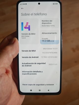 Xiaomi Redmi Note 10 Pro con cargador
