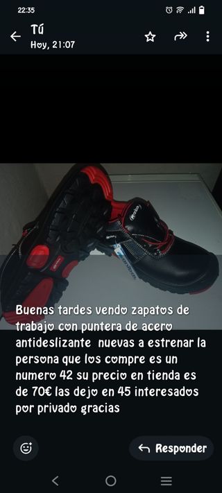 Zapatos de trabajo Anibal negros y rojos