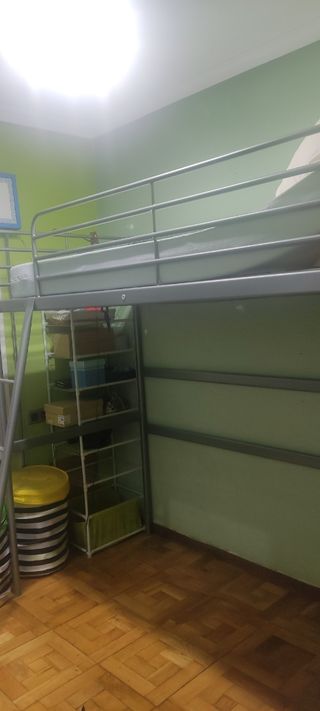 Estructura cama alta metálica (se vende sin colchó