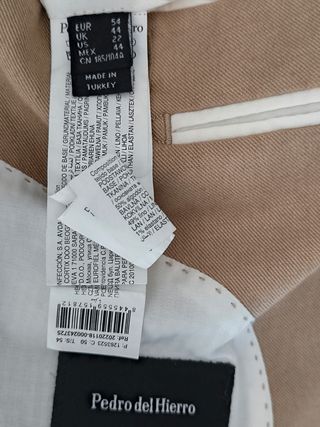 Americana Pedro del Hierro Talla 54 Beige