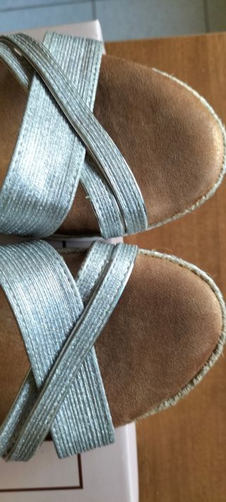 Sandali bassi argento Dame Rose