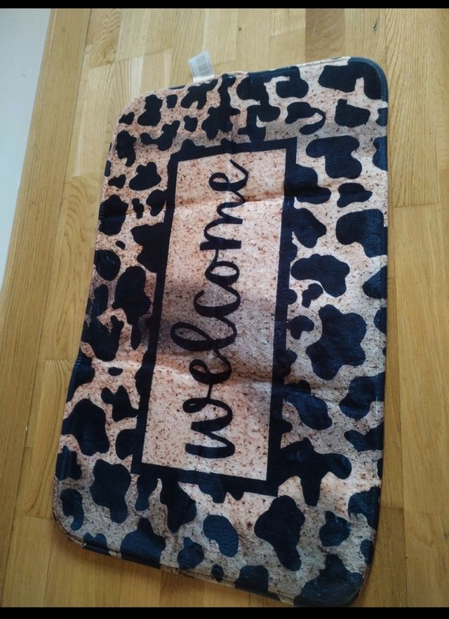 Felpudo Welcome estampado animal print