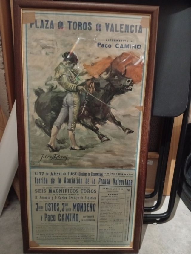 Cartel Toros Valencia 1960 Paco Camino
