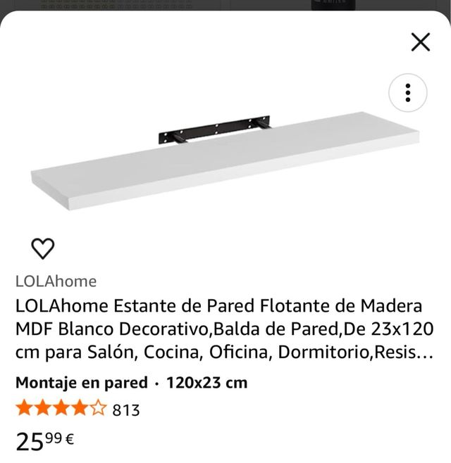 ESTANTES/BALDAS de pared de madera blancos