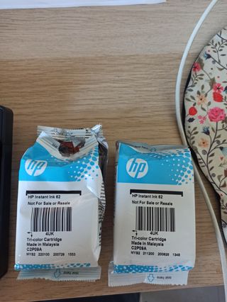 Cartuchos Tinta HP Instant Ink 62 Tricolor
