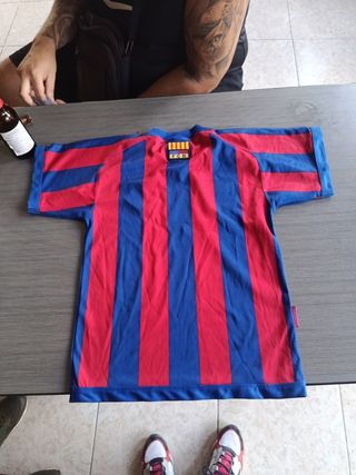 Camiseta FC Barcelona Vintage Rayas Azul/Roja
