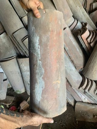 Tejas antiguas de cerámica