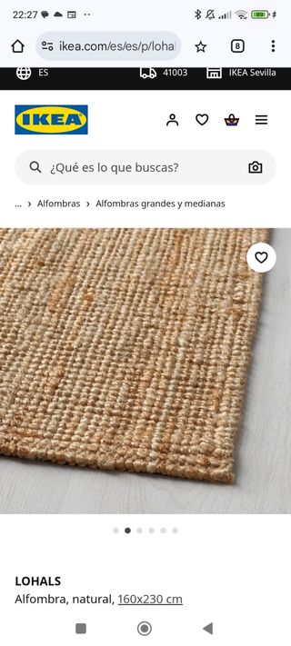 2 Alfombras
LOHALS Ikea Jute Natural