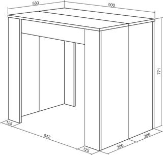 Mesa consola ultraextensible hasta 6 comensales