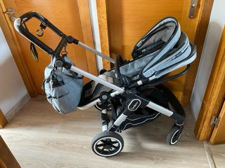 Cochecito de bebé + silla + accesorios 