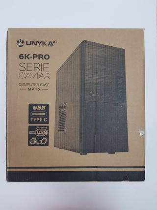 Caja PC UNYKA 6K-PRO Serie Caviar MATX - NUEVA