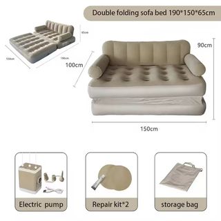 Sofá Cama Inflable Doble 190x150x65 cm