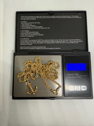 Cadena de oro 18k Cordon SF peso 10.94gr